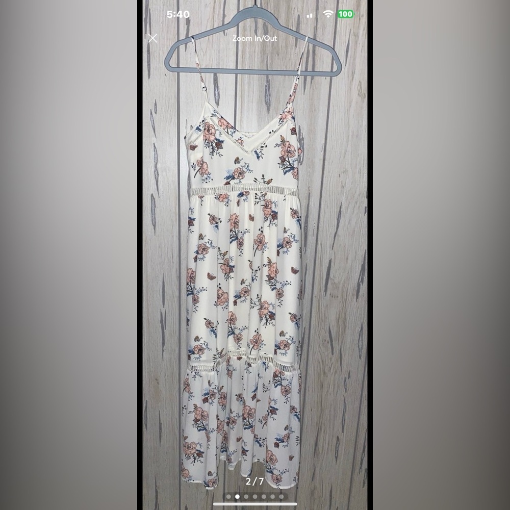 Abercrombie and fitch maxi tank top with knit holes cut out around waist small